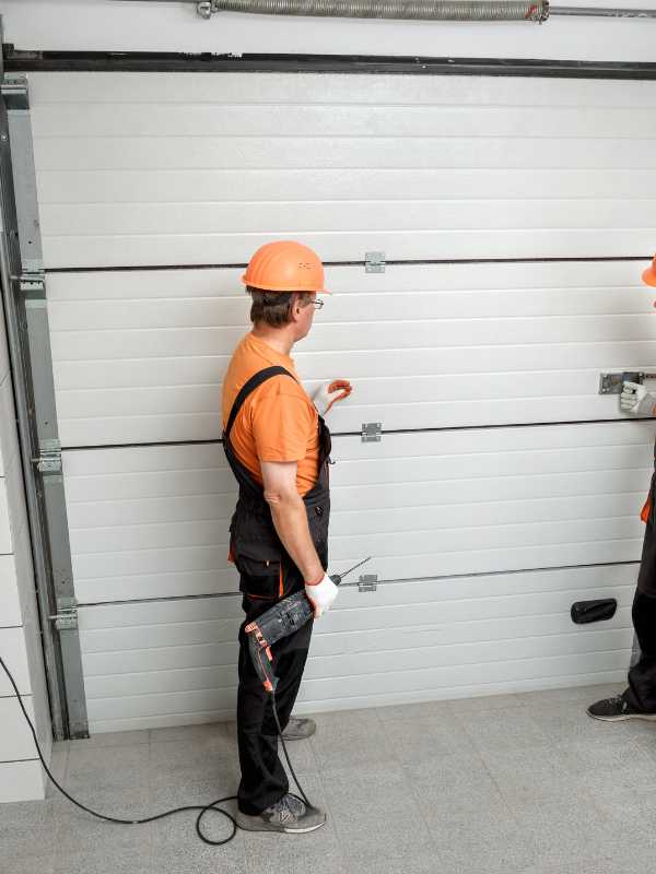 experts fixing garage door